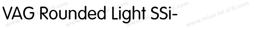 VAG Rounded Light SSi字体转换